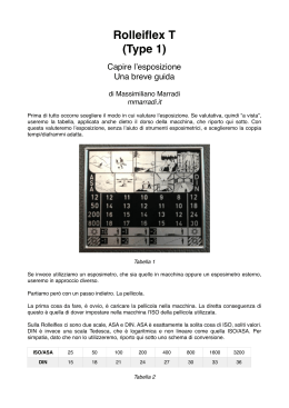 Manuale Esposizione Rolleiflex - Massimiliano Marradi