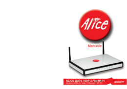 Manuale Alice Gate VOIP 2 Plus WI-FI