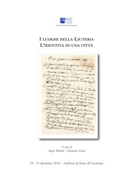 Libretto 2008 - Archivio di Stato di Cremona