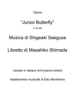 libretto in italiano - Festival Pucciniano