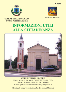 libretto 03/05 - Comune di Camponogara
