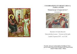 19 gennaio - Incontro ecumenico Decanato Cesano Boscone