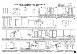 libretto di installazione, uso e manutenzione per porte
