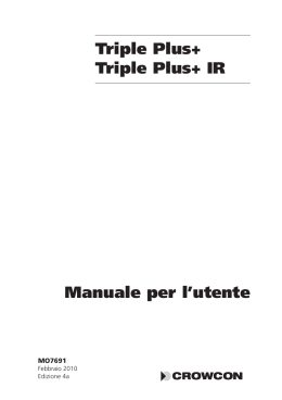 Triple Plus+ Triple Plus+ IR Manuale per l`utente