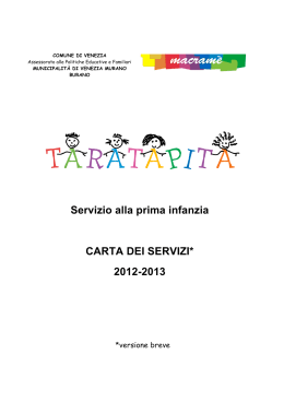 carta dei servizi libretto taratapita 2012 2013