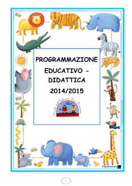 programmazione didattico educativo 2014 2015