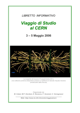 Libretto informativo 2006  - Viaggio al CERN