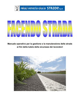 Manuale operativo“Facendo strada” - Friuli Venezia Giulia Strade SpA