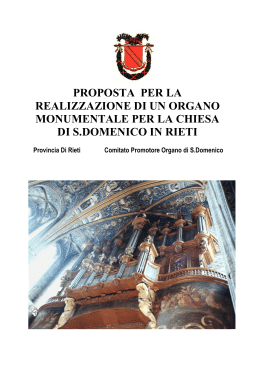 Libretto Organo di S.Domenico Aprile 2001