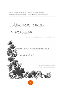 Poesie 2C libretto 2014