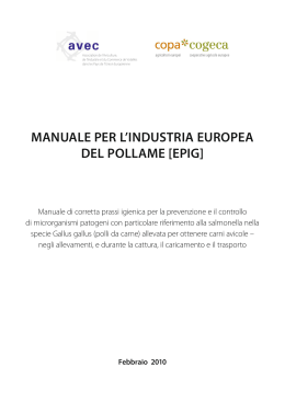 manuale per l`industria europea del pollame [epig]