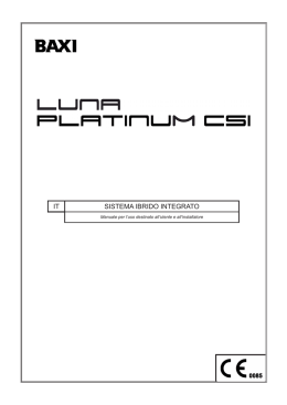 Manuale di installazione ed uso Luna Platinum CSI