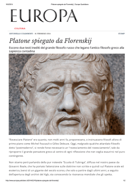 Platone spiegato da Florenskij
