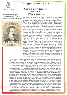 Biografia G.Puccini (a cura di L.Parenti)