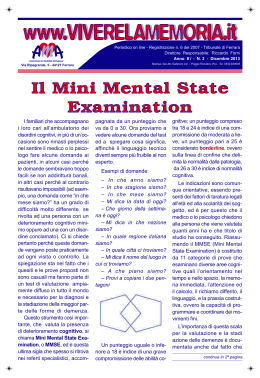 Il Mini Mental State Examination
