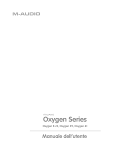 Manuale dell`utente della linea di tastiere Oxygen M
