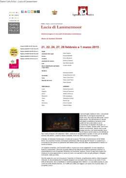 Teatro Carlo Felice - Lucia di Lammermoor