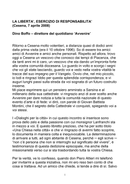 Intervento scritto di Dino Boffo a Cesena 07-04