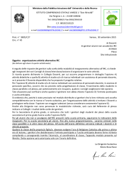 CIRC. 43 alternativa IRC - Istituto Comprensivo Varese1