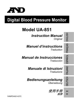 Digital Blood Pressure Monitor Model UA-851