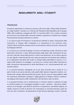 Regolamento - Scuola Maria Ausiliatrice Genova