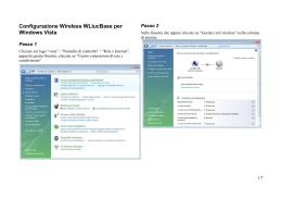 Configurare la rete WLiucBase con Windows Vista