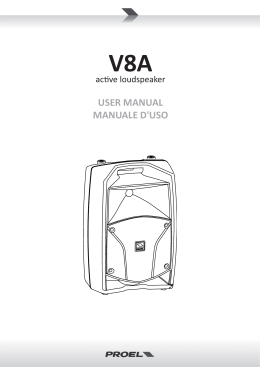 Manuale V8A - Audio-luci