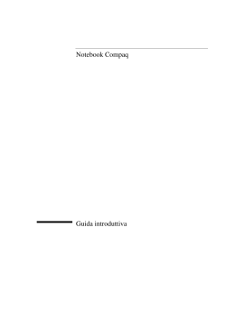 Notebook Compaq Guida introduttiva