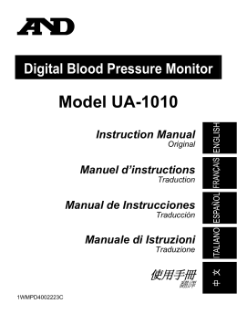 Model UA-1010 - A&D Company Ltd