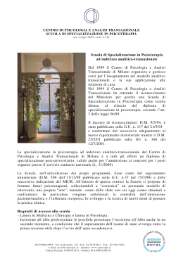 SSP-2015-16-INFO-qualitÃ -foto - Centro di Psicologia e Analisi