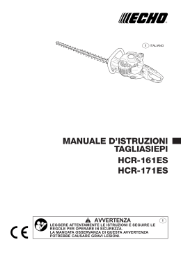 manuale d`istruzioni tagliasiepi hcr-161es hcr-171es