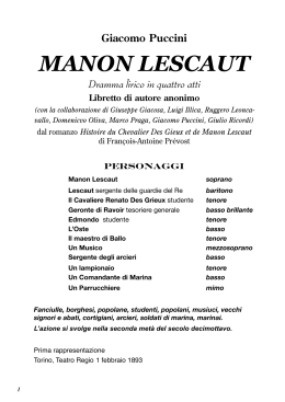 Manon Lescaut - di cose un po