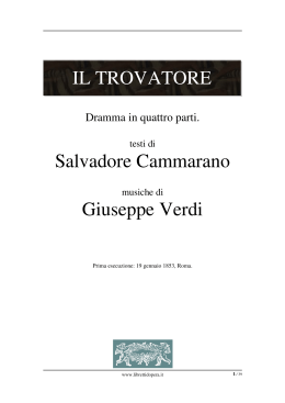 Il trovatore - Libretti d`opera italiani