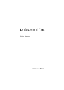 La clemenza di Tito - Biblioteca della Letteratura Italiana