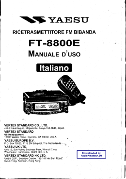 Yaesu - FT-8800 Manuale d`uso