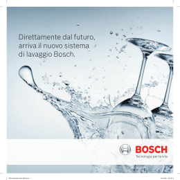 Direttamente dal futuro, arriva il nuovo sistema di lavaggio Bosch.
