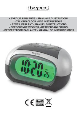 sveglia parlante - manuale di istruzioni • talking clock