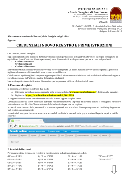 CS 12 del 01-10-2015 - Credenziali Registro
