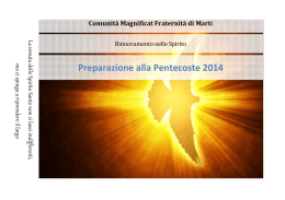 Preparazione alla Pentecoste 2014
