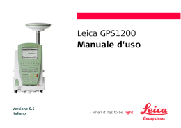 Leica GPS1200 Manuale d`uso