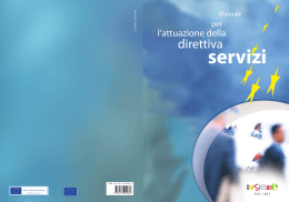 Manuale per l`attuazione della direttiva servizi