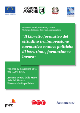 “Il Libretto formativo del cittadino tra innovazione normativa e nuove