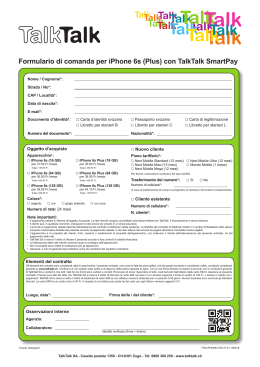 Formulario di comanda per iPhone 6s (Plus) con TalkTalk SmartPay