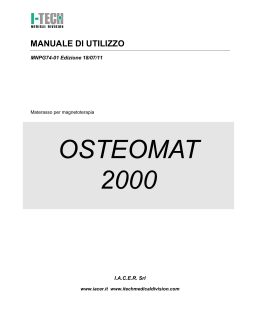 Manuale d`uso OSTEOMAT 2000 - I