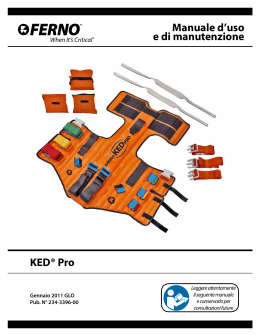 Manuale d`uso e di manutenzione KED® Pro