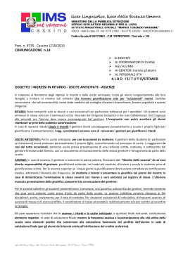 Prot. n. 4735 Cassino 1/10/2015