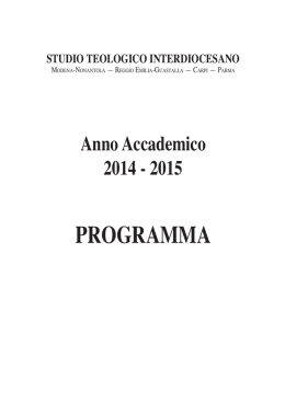 Libretto 2014-2015 A5 - Diocesi di Reggio Emilia Guastalla
