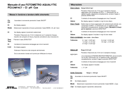 Manuale d`uso FOTOMETRO AQUALYTIC PCCOMPACT