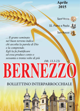 Aprile 2015 pdf - Parrocchia Bernezzo