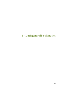 Dati generali e climatici